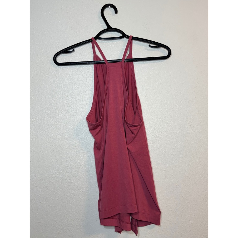 Athleta Renew High Neck Tank Top Raspberry Pink Racerback S - Picture 3 of 6